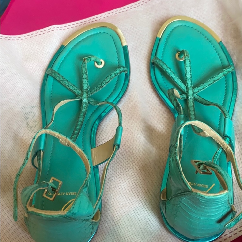 Teal sandals